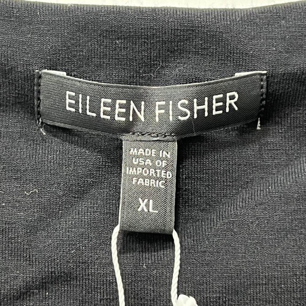 Eileen Fisher Womens Dress Size XL Black Cowl Neck Sleeveless Swing Trapeze NWT - Picture 5 of 8